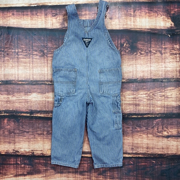 RELISTED OshKosh Striped Denim Overalls - Picture 5 of 8